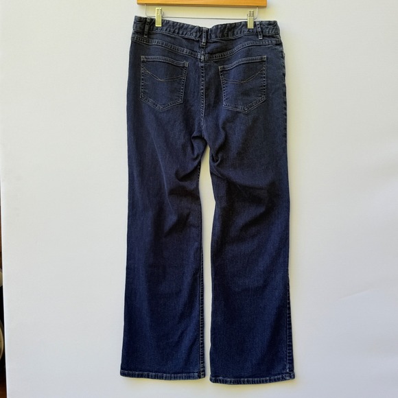 J.Jill Authentic Fit Womens 12 Dark Wash Below Waist Straight Leg Stretch Jeans - Picture 5 of 7